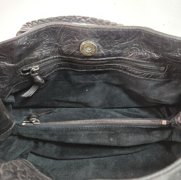 Bottega Veneta Woven Embossed Leather Dark Brown Tote Bag - Picture 13 of 15